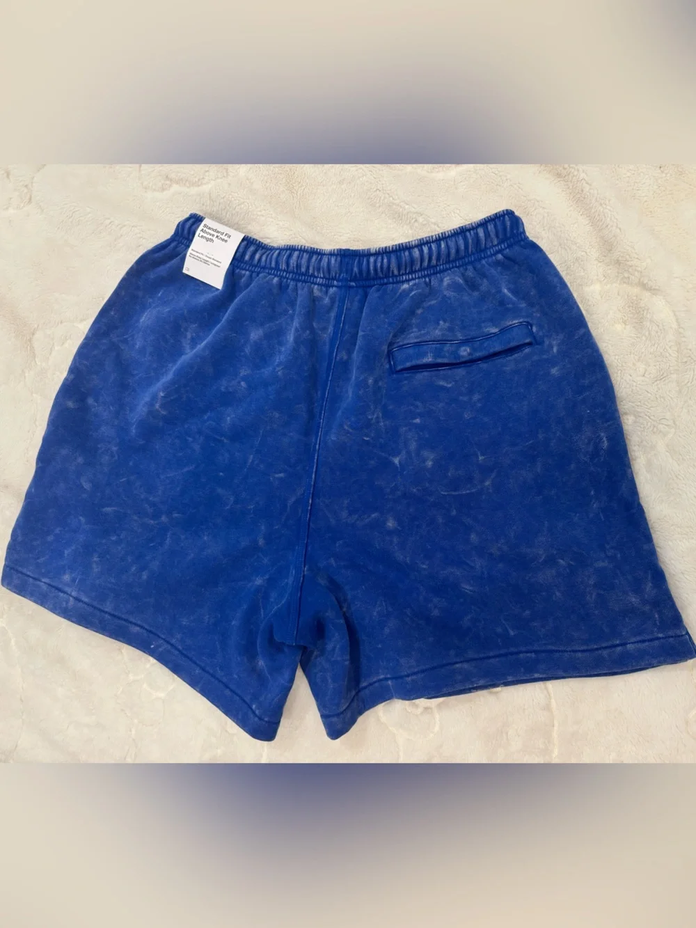 Nike Blue Washed Athletic Shorts with Back Pocket